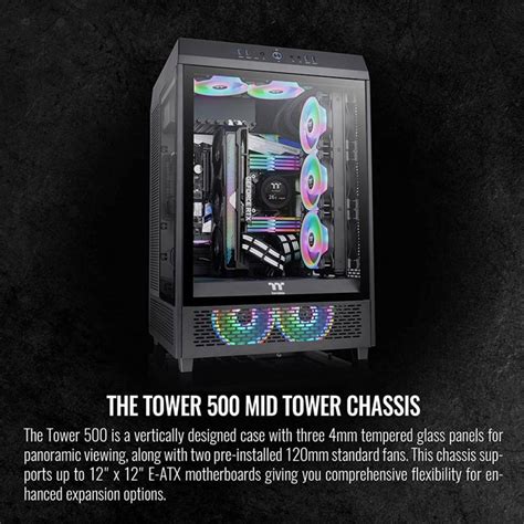 Gabinete Thermaltake Tower Fanes Negro Sin Fuente Hardware