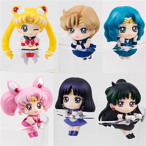 Sailor Moon 6 Sztukzestaw Mini Figurka Chibi Usa Minako Aino Lalki Zabawki Brinquedos Anime 5