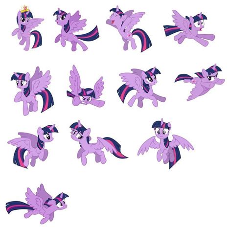 Mlp Twilight Sparkle Flying Vectors Set Mlp My Little Pony My Little