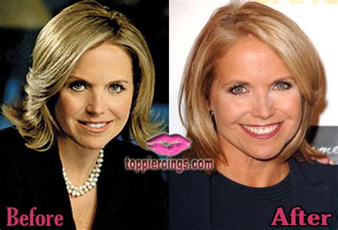 katie couric plastic surgery before and after top piercings