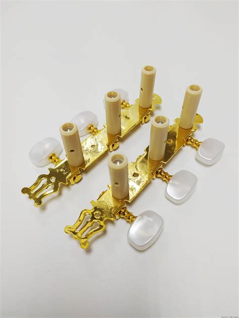 Takamine Tgp0551ng Original Tuning Machine Heads Gold Die Cast With Pearloid Buttons For