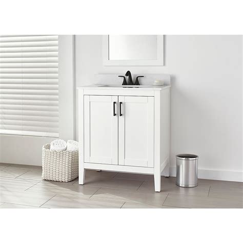 W bath vanity cabinet only in white. Home Decorators Collection Ellia 30-inch 2-Door Bathroom ...