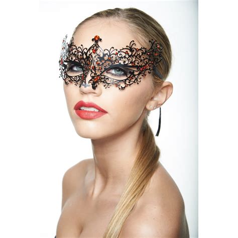 Ba005rdbk Luxury Metal Laser Cut Venetian Masquerade Ball Mask With
