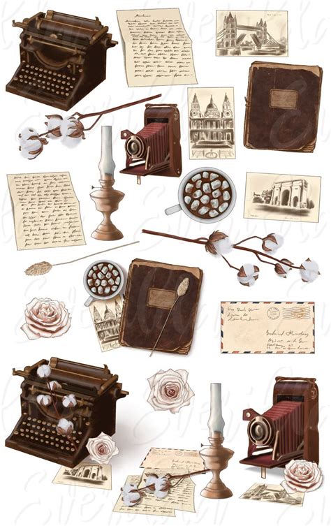 Vintage Aesthetic Clip Art Dark Academia Aesthetic Old Fashioned