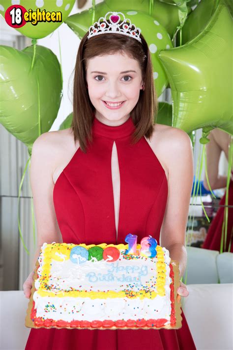 Petite Teen Girl Blaire Ivory Models Naked To Celebrate Birthday Number