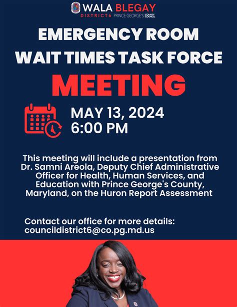 Hospital Emergency Room Wait Times Task Force | Prince George's County