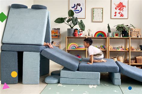 This modular furniture system designed for kids is built to be play
