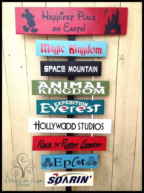Disney Favorites Custom Wooden Signs By A Whole Lotta Hoopla Jenp715