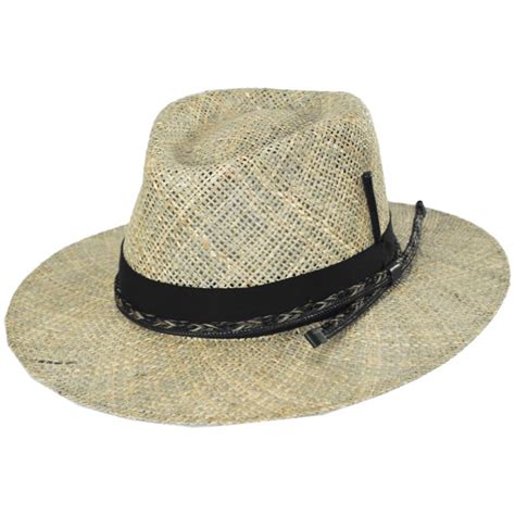 Bailey Verrett Seagrass Straw Fedora Hat Straw Fedoras