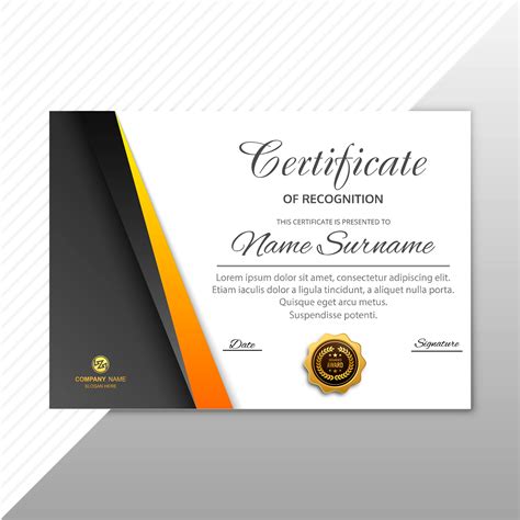 Abstract Creative Certificate Of Appreciation Award Template Des 249246