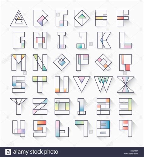 Download This Stock Image Geometric Typography Of Alphabets And