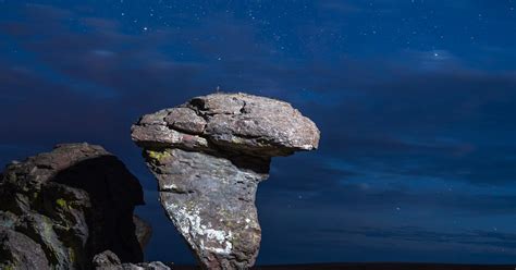 Photograph Balanced Rock At Night Buhl Idaho