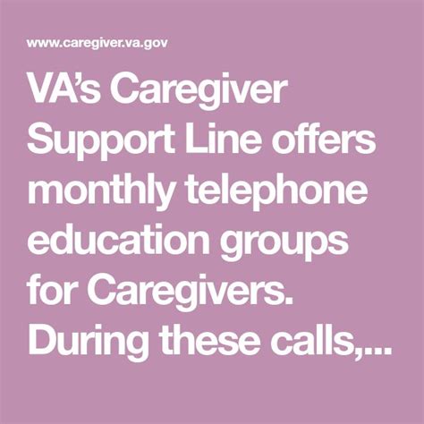 Vas Caregiver Support Line Offers Monthly Telephone Education Groups For Caregivers During