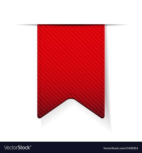 Empty Red Ribbon Isolated Royalty Free Vector Image