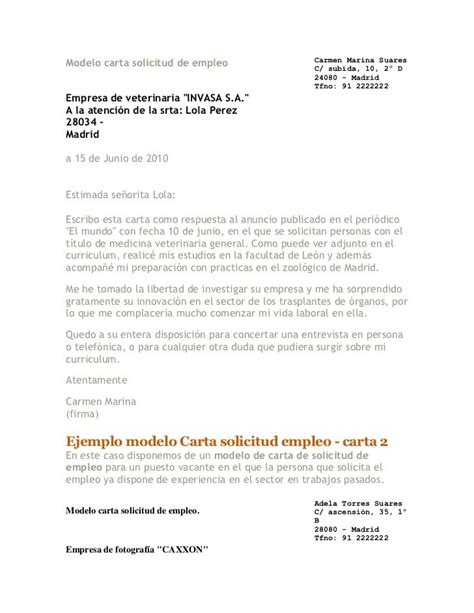 16 Carta Formal Para Solicitar Empleo Ideas Mary Kendrick Ejemplo De