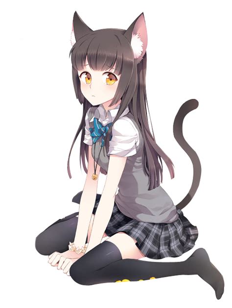 Anime Cat Girl Png Transparent Background Free Download 30695