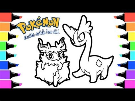 Amaura and Aromatisse Pokemon coloring pages I Fun Colouring videos for