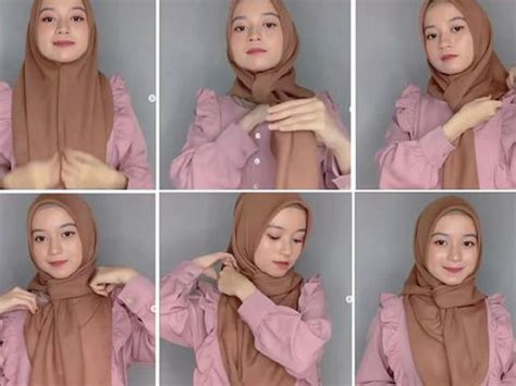 tutorial hijab segi empat untuk acara pesta
