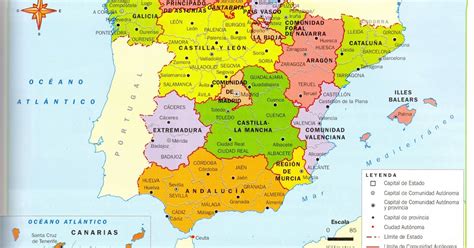 56staamalia Mapa PolÍtico De EspaÑa Comunidades Autónomas Y Provincias