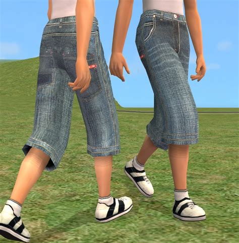 Mod The Sims Jeans Baggy Shorts For Male Teens