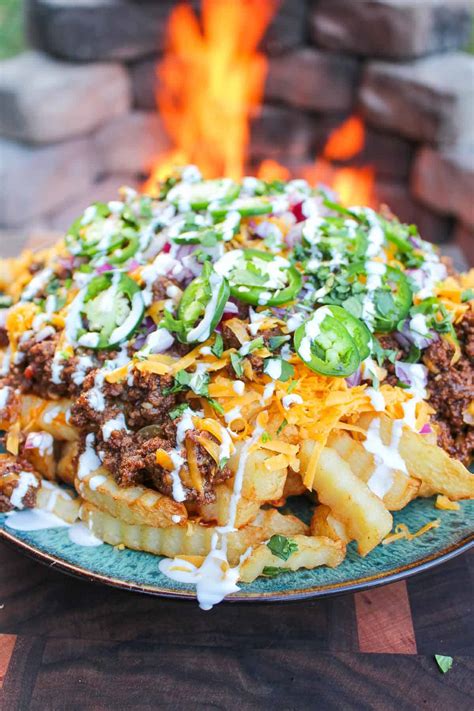 Loaded Chili Cheese Fries Over The Fire Cooking