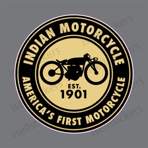 Indian Motorcycle Vintage 1901 Bike Vinyl Window Decal Bumper Sticker