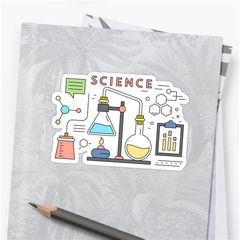 Science Vector Icons Elements Sticker By Nabla Redbubble