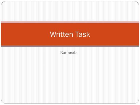Ppt Written Task Powerpoint Presentation Free Download Id2910694
