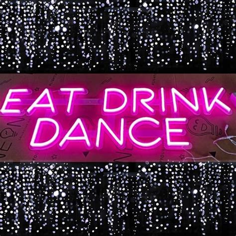 Eat Drink Dance Pink Party Light Sign For Sale