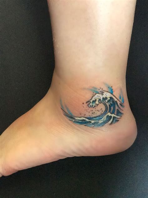 Photo Waves Tattoo Foot Tattoos Tattoos For Women