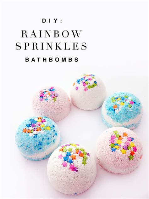 Diy Bath Bombs With Rainbow Sprinkles
