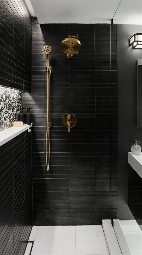 Black Tile Bathroom Ideas Louanne Squires