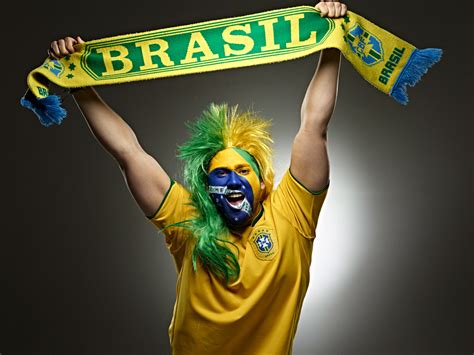 Brazil Futbol Soccer Fan Face Paint Photo By Monte Isom Monteisom A