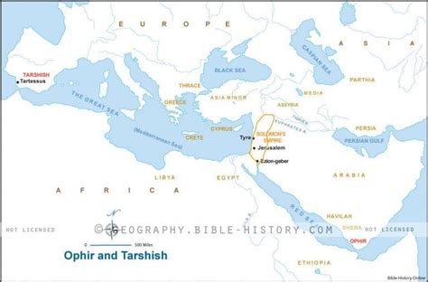 I Kings Ophir And Tarshish Basic Map Dpi Year License Bible