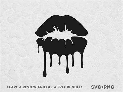 Dripping Lips Svg Svg Files For Cricut Lips Clipart Mouth Etsy