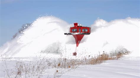 Train Plow Smashes Through Snow Drifts