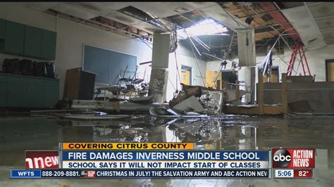 Fire Damages Inverness Middle School Youtube