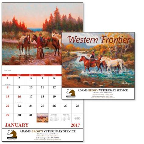 Western Themed Calendar With Imprint 4allpromos