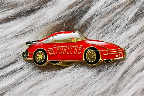 Porsche 911 Voiture Vintage Enamel Pin Etsy