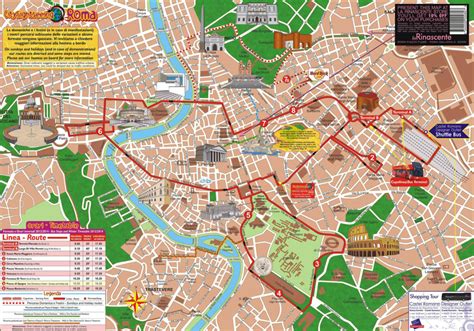 Mappa E Cartina Turistica Di Roma Monumenti E Tour Monumenti Mappa