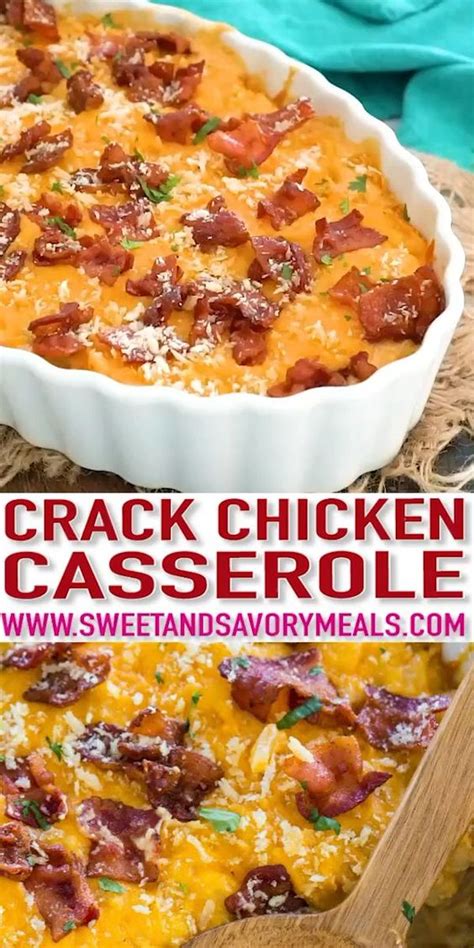Cheesy Crack Chicken Casserole Video Sweet And Savory Meals