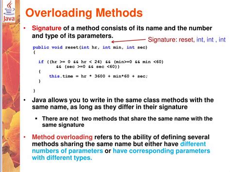 Method overloading and overriding ( in other words, polymorphism in java) is neither a very difficult concept and nor it's one of very unknown topics. PPT - Constructors Method Overloading Class Members Static ...