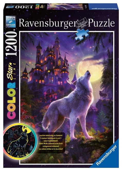 I've been working on this puzzle a little every few days and today i finally finished! Ravensburger Spieleverlag 16186 - Mondwolf - 1200 Teile ...