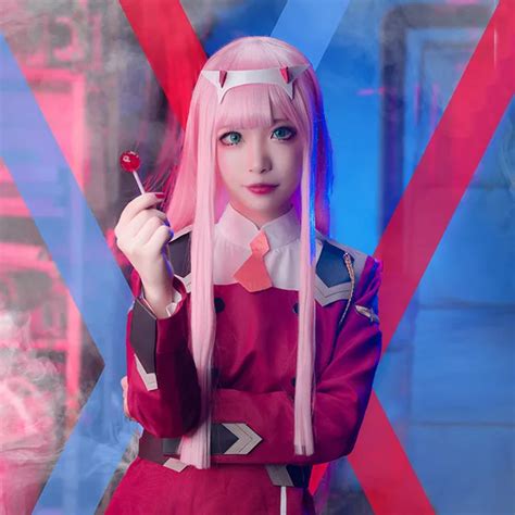 Darling In The Franxx Zero Two Outfit Red Uniform Halloween Cosplay