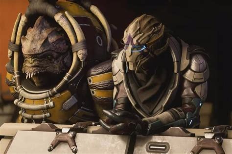 Five Minutes Of Mass Effect Andromeda Gameplay Reveals Krogan Turian Squadmates