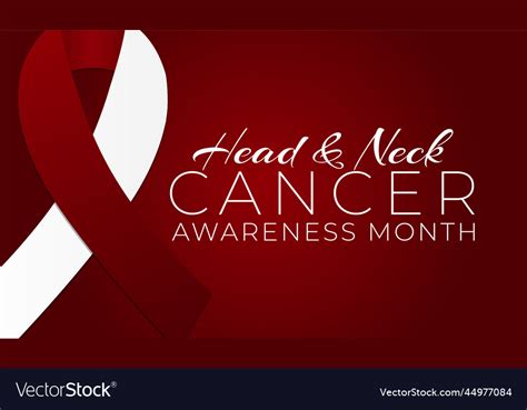 Burgundy Head And Neck Cancer Awareness Month Vector Image