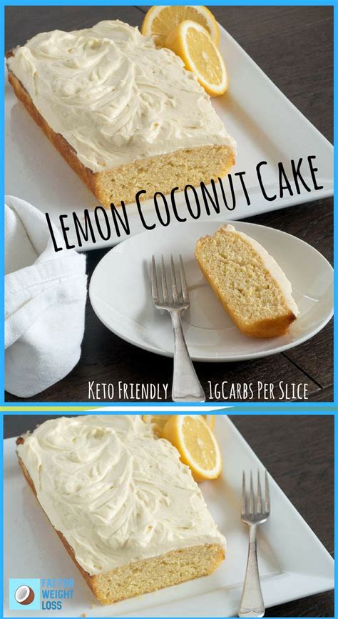 Keto Lemon Coconut Cake With Cream Cheese Icing Recipe Keto Dessert