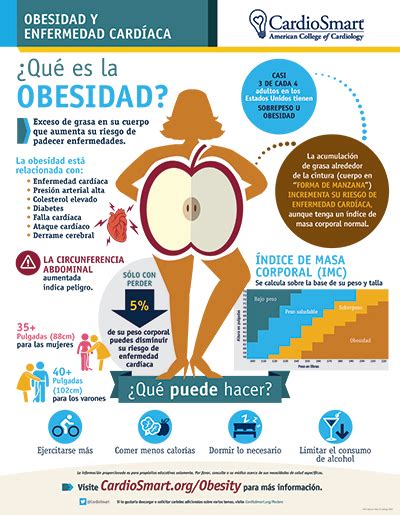 Obesidad Y Enfermedad Cardíaca Infographic Cardiosmart American College Of Cardiology