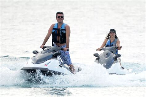 simon cowell and lauren silverman jet skiing ing barbados irish mirror online