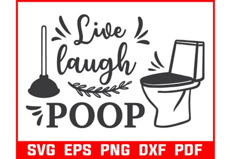 Live Love Poop Restroom Sign Illustration Par Craft Carnesia